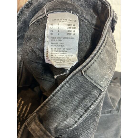 American Eagle High Rise Jegging 0 Black next level stretch women jeans - Picture 8 of 9